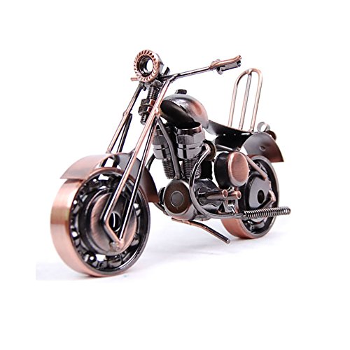 VintageBee Vintage Motorbike Chainwheel Model Handcrafted Collectible Iron Art Sculpture for Motorcycle Lovers, Bronze Tone Metal modern ornaments birthday present for boyfriend Photography Props