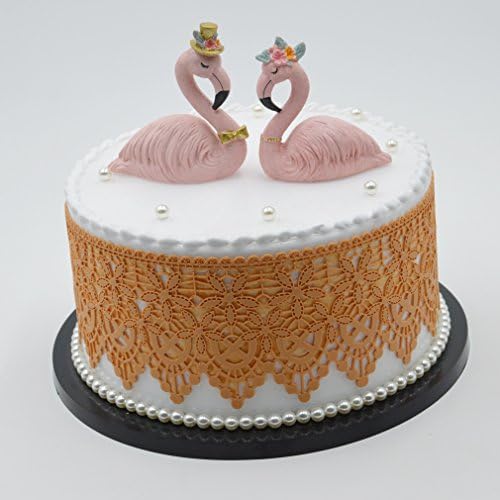 Big Size Food Grade Flower Lace Fondant Cake Decorating Mold Silicone Lace Mats Cake Border Decoration Mould