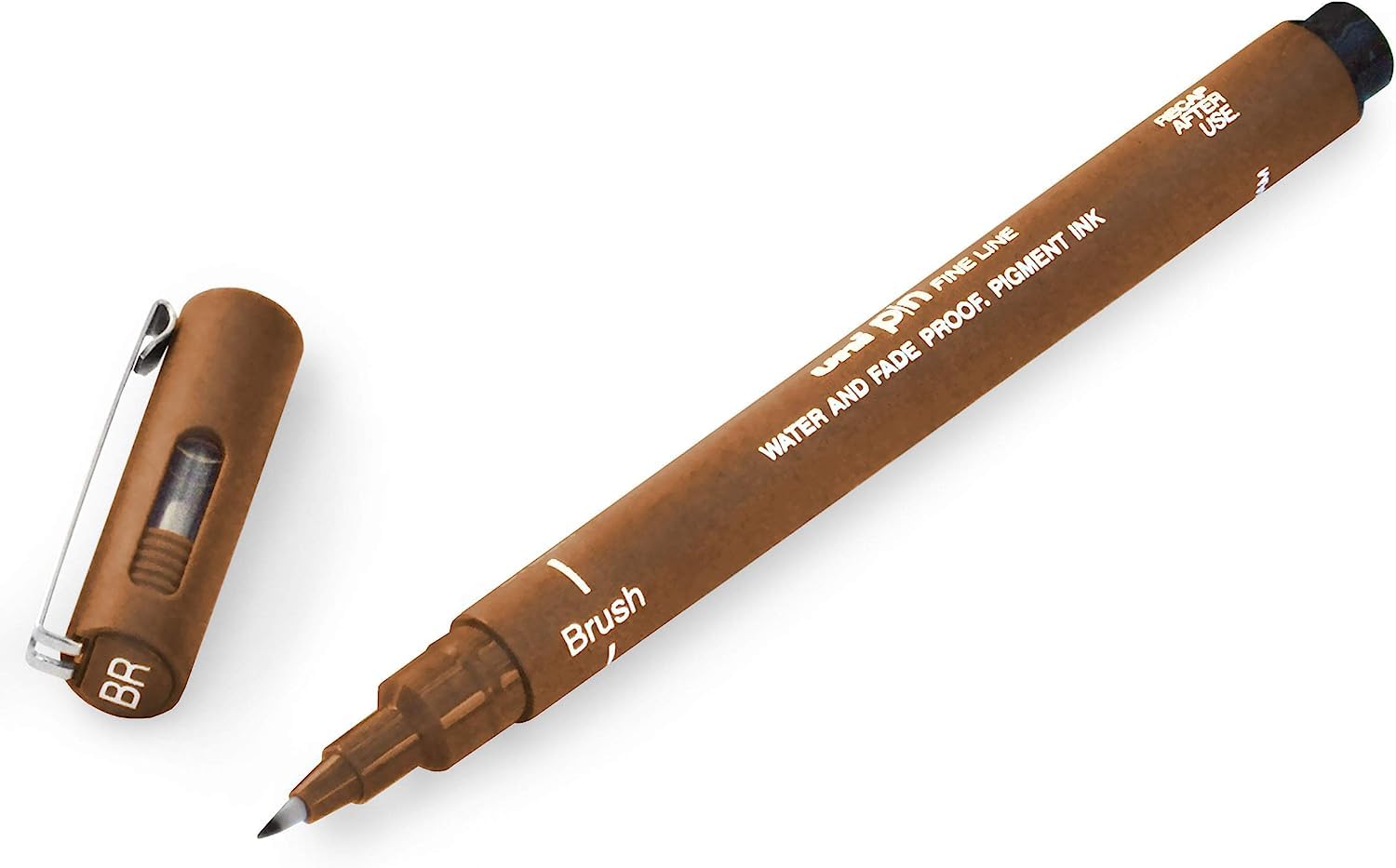 Uni Pin Fineliner Drawing Pen - Sepia Ink - Brush Nib - Single