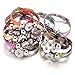 Soleebee Multicolor Adjustable Alloy Leather Beads Snap Button Bracelet Fit 18mm Charms (Pack of 15)