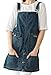 VANTOO Denim Apron with Pockets for Women, Kitchen Chef Cooking Apron for Men, Gifts for Mom, Blue