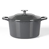 Martha Stewart Gatwick 4 Quart Enamel Cast Iron Dutch Oven - Grey