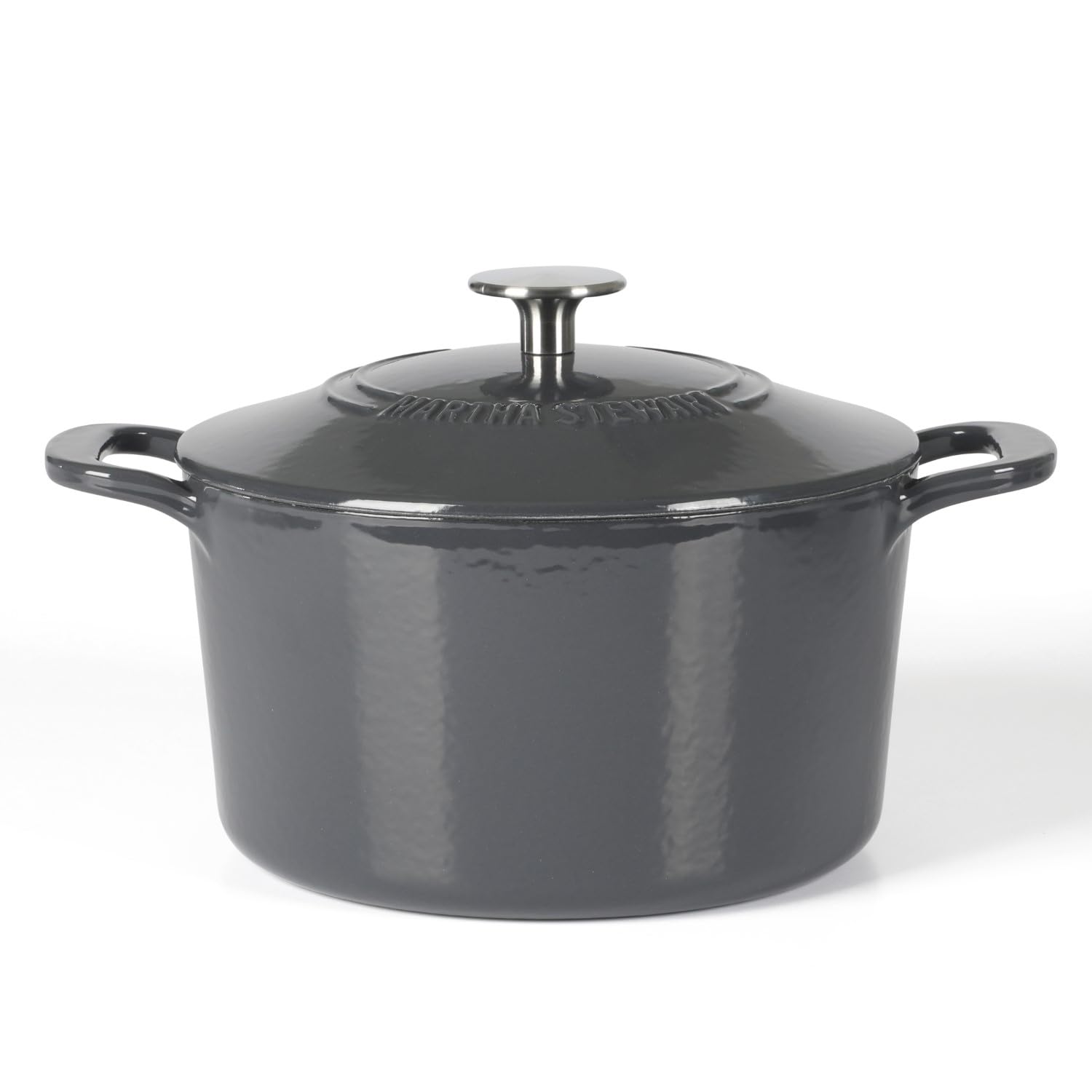 Martha Stewart Gatwick 4 Quart Enamel Cast Iron Dutch Oven - Grey Image