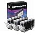 Speedy Inks Compatible Inkjet Cartridge w/Chip Replacement for Canon CLI221 (Black, 3-Pack) Compatible w Canon Pixma MP620 MP980 iP3600 iP4600 MX860 MP620B MP990 MP640 iP4700 MP560 MX870 MP540 MP640R