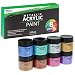 U.S. Art Supply 8 Color Metallic Acrylic Paint Jar Set 100ml Bottles (3.33 fl oz) - Professional Artist Bright Opaque Colors