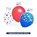 LUOEM Independence Day Party Decoration Patriotic Decorations Star Print Party Balloons 4th of July Party Supplies,Pack of 74