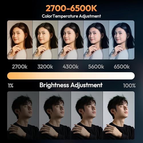 ULANZI LM-P40 Bi-Color LED Video Light, 2700-6500K 40W Portable Camera Light, 5000mAh Rechargeable Battery, 8 Scene Modes, Mini Studio Lighting for YouTube, Vlogging, Live Streaming, Photography