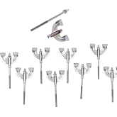 DKUWBJAS 8-Piece M6 Chrome Drum Hardware Pack - Tension Rods, Lugs &amp; Claws Set | Replacement Accessories for Bass/Snare Drums | Drum Set Accessories with Washers &amp; Screws (11x5.4cm, 1mm Thread Pitch)