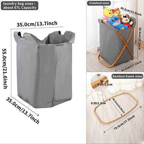 guofa-Large-Laundry-Baskets-with-Lid-and-Removable-Laundry-Bag-Waterproof-Lining-Fabric-Bamboo-Hampers-for-Bedroom-Bathroom-Laundry-Room-Toys-Basket