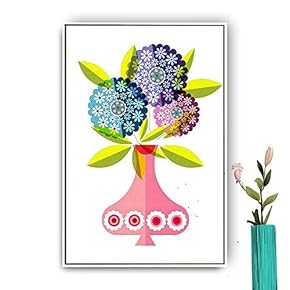 Framed Canvas Wall Art for Living Room, Bedroom Abstract House Canvas Prints for Modern Home Decoration Ready to Hang - 16"x24" inches