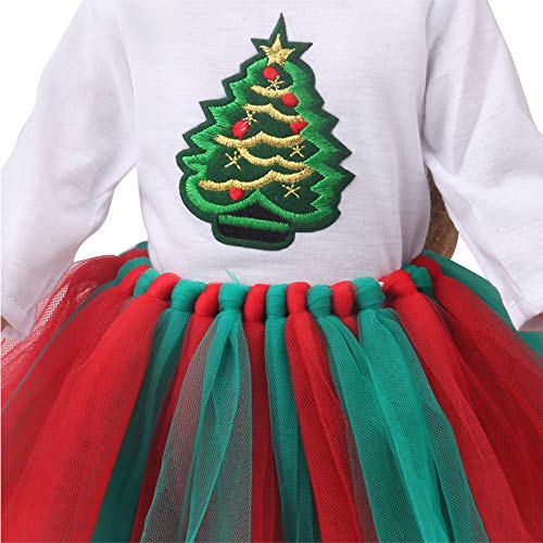 E-TING Dolls Clothes, Headband, Tutu Dress fits for 18 inch Dolls （Christmas Costume Set）