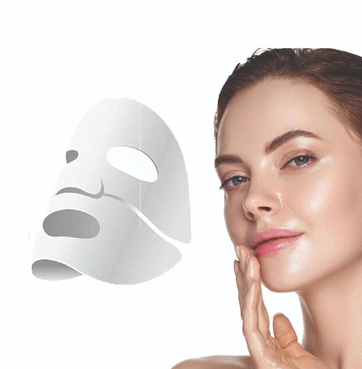 Bio-Collagen Deep Mask, Bio Collagen Face Mask, Pure Collagen Films Korean Deep Hydrating Firming Overnight Hydrogel Mask, Improve Moistur, Elasticity and Wrinkle (5 Masks)
