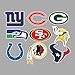 Football NFL New England Patriots Philadelphia Eagles Badge Laptop Stickers Soccer Star Stickers Computer Car Skateboard Motorcycle Bicycle Luggage Guitar Bike Decal 32pcs Pack (Football Logo）