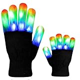 HITOP MAGIFIRE Flashing Colorful LED Light Up Show Gloves, Novelty (Kids, Whole Fingers)