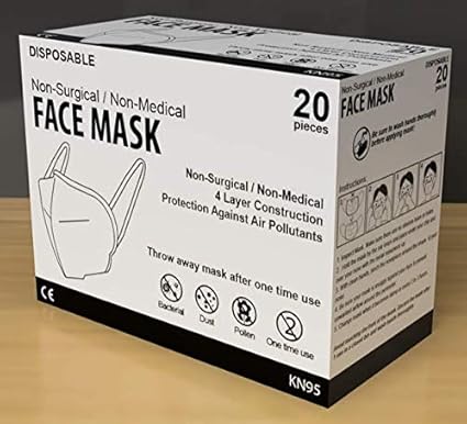 Download Free Kn95 Face Mask Pack Of 20 Amazon Com Industrial Scientific PSD Mockup Template