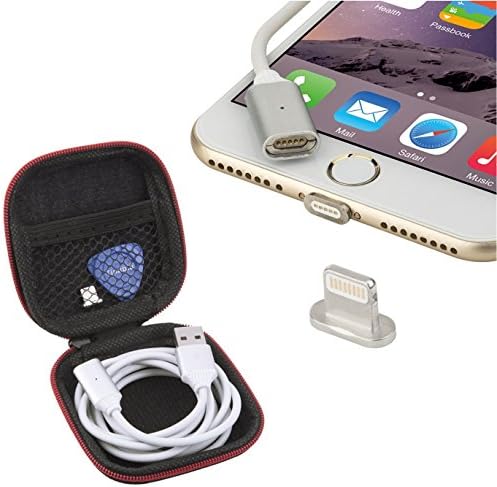Timibis Magnetic Lightning Charging USB Charger Cable Adapter with Carrying Case for Iphone 6s, Iphone 6s Plus, Iphone 6, Iphone 6 Plus, Iphone 5, Iphone 5c, Iphone 5s (Silver)