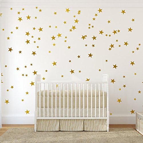 Sternen Aufkleber Wandsticker Wandtattoo Wanddeko Wandaufkleber Sticker Wanddeko Kinderzimmer Wandsticker Set Fur Babyzimmer Kinderzimmer Schlafzimmer Deko Gold 130stuck Amazon De Baumarkt