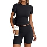 Trendy Queen Womens 2 Piece Workout Sets Short Matching Lounge Sets Summer Clothes Going Out Gym Outfits