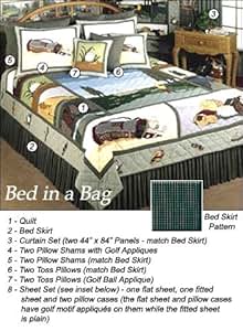 Amazon.com: Bed In A Bag Golf Bedding Set (Size=Twin ...