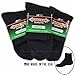 Big & Tall Men's Extra Wide Socks Athletic Quarter Size 11-16 BLACK 3-Pack #1210B
