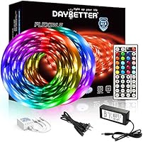 DAYBETTER Led Strip Lights 32.8ft 5050 RGB LEDs Color Changing Lights Strip for Bedroom, Desk, Home Decoration, with...