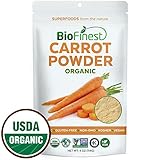 Biofinest Carrot Powder -100% Pure Antioxidants Superfood - USDA Certified Organic Kosher Vegan Raw Non-GMO - Boost Digestion Detox Weight Loss - for Smoothie Beverage (4 oz Resealable Bag)