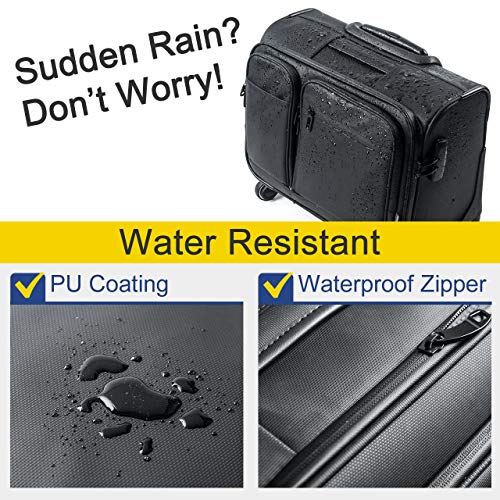SANWA Rolling Laptop Bag with Lock, 22L Cabin Size, Water Resistant