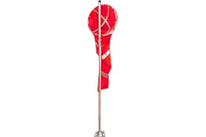 Reflective Swivel Wind Socks for Outside, Winds Direction Stainless Steel Pole, Rip-Stop Weather Sock Bag Decoration for Roof