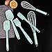 Rorence Silicone Whisk Spatula Spoonula & Brush Set of 6 - Mint Green