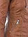 LL WJC663 Womens Removable Hoodie Motorcyle Jacket XL CAMEL