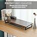 SONGMICS Monitor Stand Riser with Metal Frame, TV Printer Shelf, Multifunctional Desktop Organizer for Computer, Laptop, and Office Supply Dark Walnut Brown ULMS59BCthumb 2