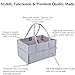 Diaper Caddy Organizer with FREE Changing Pad | Baby Shower Tote | Stores Lotion, Wet Wipes and More | Portable Storage Travel Basket | Perfect Registry Nursery Gift by TidyDoc