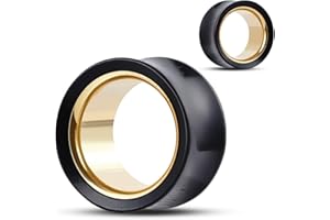COOEAR Saddle Flared Plugs and Tunnels Piercing Gauges Wood Metal Matched Earrings Stretchers.