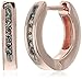 18k Rose Gold Over Sterling Silver Diamond Huggie Earrings (1/10 cttw, I-J Color, I2-I3 Clarity)