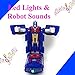 KIDSTHRILL Truck Toy 2 in 1 Truck | Realistic Robot - Bump and Go Action - Sounds & Colorful Lights - Blue and Red Color Combo - Compact Measurements - for Girls and Boys