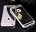 Johncase Soft TPU Bumper with Electroplating Back Cover Luxury Phone Mirror Girl Case for iPhone 6 6s 4.7