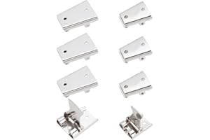 PH PandaHall 8pcs Iron Bolo Tie Buckle, Sliver Bolo Tie Slider Clasps Bolo Tie Tips Blank Slide Lock Clips Bolo Tie Tips Repl
