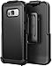 Encased Belt Clip Case for Galaxy S8 Plus, Premium Tough Protection w/Holster - R5 by Encased (Samsung S8+) (Smooth Black)