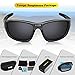 Torege Polarized Sports Sunglasses For Man Women Cycling Running Fishing Golf TR90 Unbreakable Frame TR011 (Transparent Grey&Grey lens)