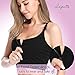 Lupantte Women's Sports Nursing Bra,Wireless Clip Down Breastfeeding Bra, Removable Cup (Black, Medium, m)
