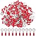 Hilitchi 100Pcs 22-16 Gauge Insulated Ring Terminals Electrical Wire Crimp Connectors (M6, Red)