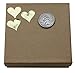Royal Green Heart Metallic Sticker 3/4 inch Gold Embellishments Labels Permanent Adhesive 19MM- 200 Pack - 5 Sheets