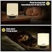 i-SUPERSIM LED Bluetooth Speaker, Bluetooth Music Player, Bedside Lamp, Table Lamp, Romantic Warm lighting, Alarm Clock, Smart Noise Reduction, Hands Free Calling Mic, Micro SD Card - White