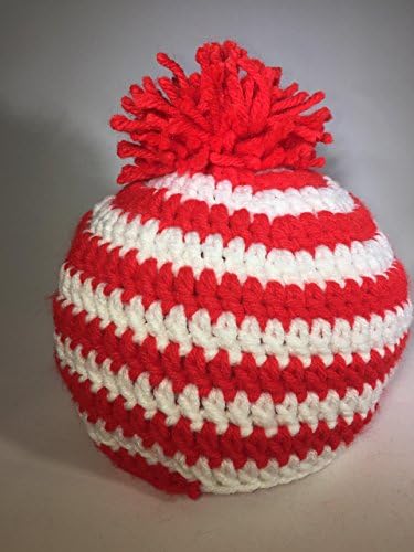 Baby Candy Cane Hat - Red/White - 6-12 months