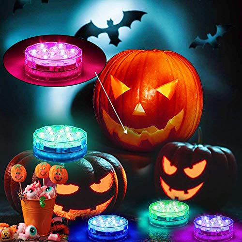 Submersible Led Lights Waterproof Multi-color Battery Remote Control, Party Perfect Decorative Lighting, Suitable for Aquarium Lights, Christmas, Halloween, Etc. IP68 Waterproof Rating (4Pack) - Thumbnail 5