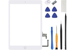 VDASO for iPad 5 5th Gen Screen Replacement A1822 A1823 2017 Digitizer 9.7 Inch, for iPad 5th Generation Touch Glass with Home Button, Repair Tool Kit (White)