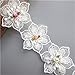 15pcs Flower Lace Ribbon Edge Trim Polyester Voile Colored Buds Floral 6.7×8 cm/ 2.64