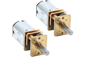 Augiimor 2PCS DC 6V 250RPM Speed Reduction Motor N20 3mm Shaft Mini Metal Gearwheel Gear Motor with Full Metal Gearbox Micro Motor