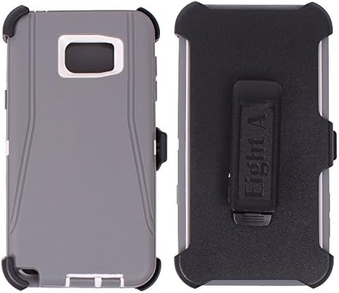 Galaxy Note 5 Case, Heavy Duty Camouflage Defender Impact Rugged With Belt Clip Case Cover for Samsung Galaxy Note 5 (gray-white)