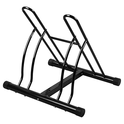 Onetwofit Bike Racks 2 Bike Floor Stand Bicycle Cycle Stand Garage Bicycle Storage Packing Rack For Indoor And Outdoor Using Ot082